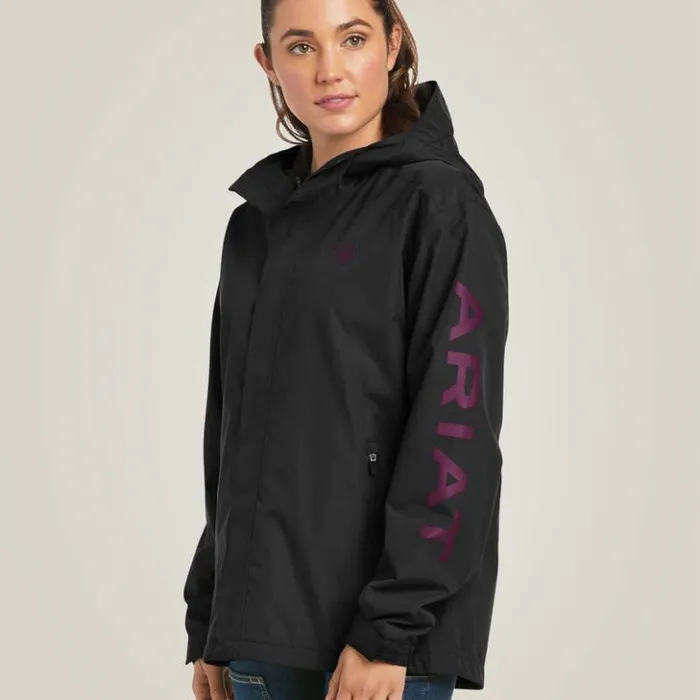 Ariat Workwear Women Rebar Stormshell Logo Waterproof Jacket Blackpurple Ariat Workwear Women Rebar Stormshell Logo Waterproof Jacket Blackpurple