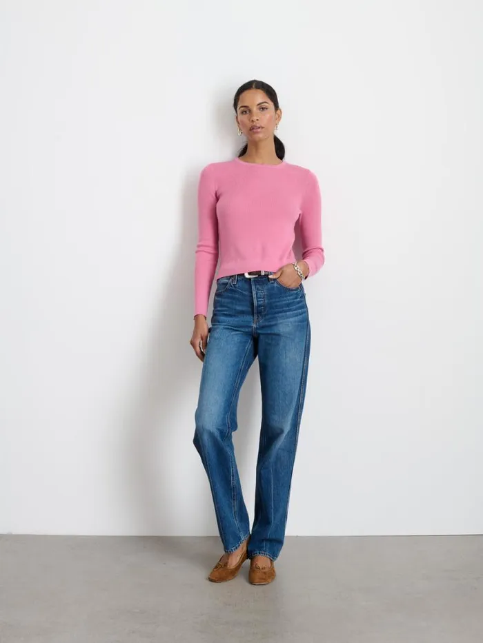 Ava Sweater Tee Pink Women Alex Mill Sweaters Ava Sweater Tee Pink Women Alex Mill Sweaters
