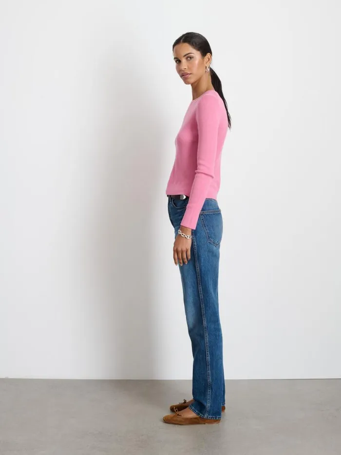 Ava Sweater Tee Pink Women Alex Mill Sweaters Ava Sweater Tee Pink Women Alex Mill Sweaters