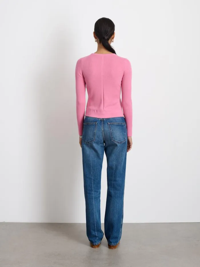 Ava Sweater Tee Pink Women Alex Mill Sweaters Ava Sweater Tee Pink Women Alex Mill Sweaters