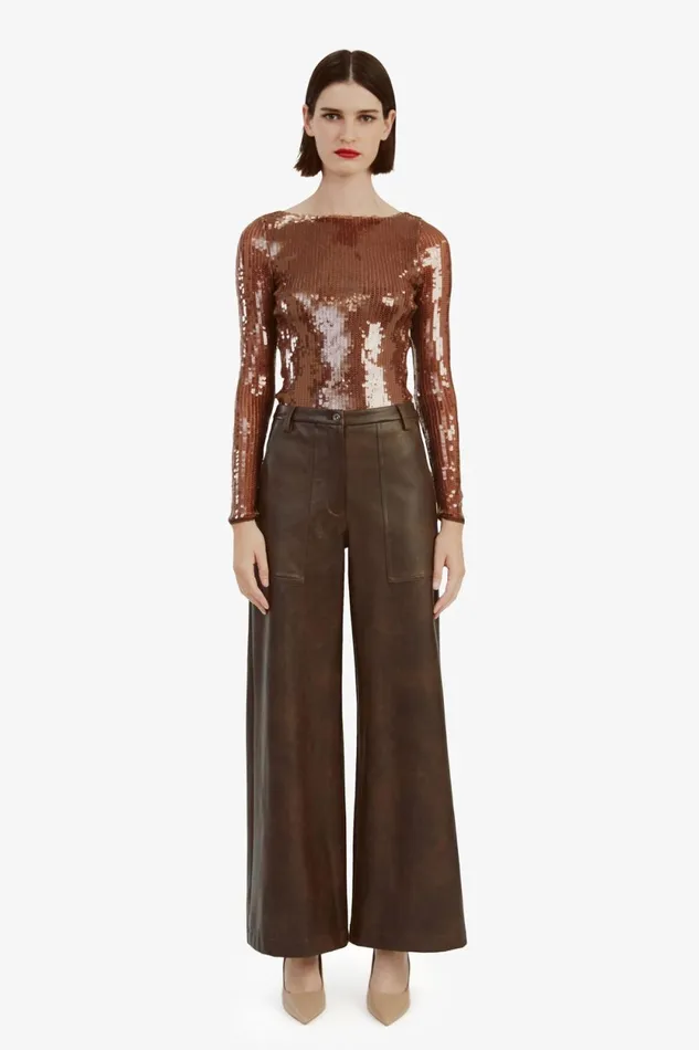 Bardot Bodysuits Brenna Sequin Bodysuit In Chocolate Chocolate 8211 Women Bardot Bodysuits Brenna Sequin Bodysuit In Chocolate Chocolate 8211 Women