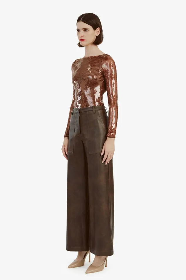 Bardot Bodysuits Brenna Sequin Bodysuit In Chocolate Chocolate 8211 Women Bardot Bodysuits Brenna Sequin Bodysuit In Chocolate Chocolate 8211 Women