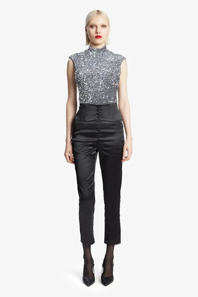 Bardot Bodysuits Kelso Velvet Sequin Bodysuit In Silver Silver 8211 Women Bardot Bodysuits Kelso Velvet Sequin Bodysuit In Silver Silver 8211 Women