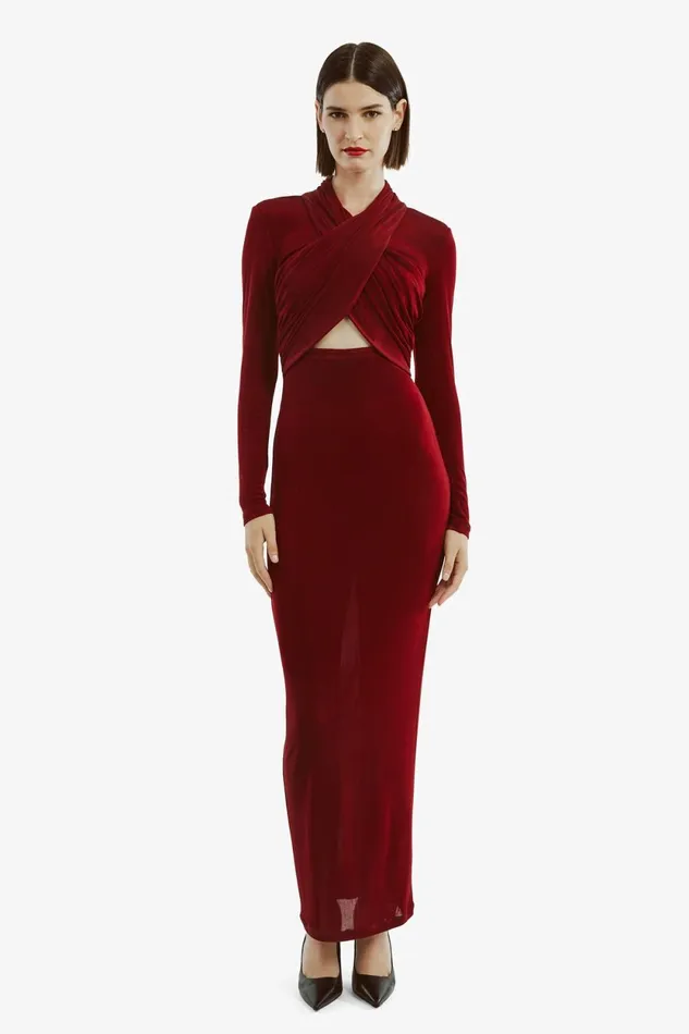 Bardot Day To Night Dresses Reno Slinky Knit Dress In Burgundy Burgundy 8211 Women