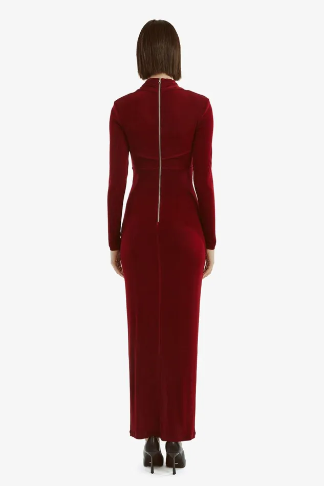 Bardot Day To Night Dresses Reno Slinky Knit Dress In Burgundy Burgundy 8211 Women