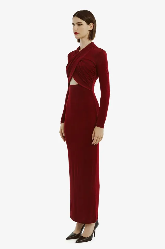 Bardot Day To Night Dresses Reno Slinky Knit Dress In Burgundy Burgundy 8211 Women