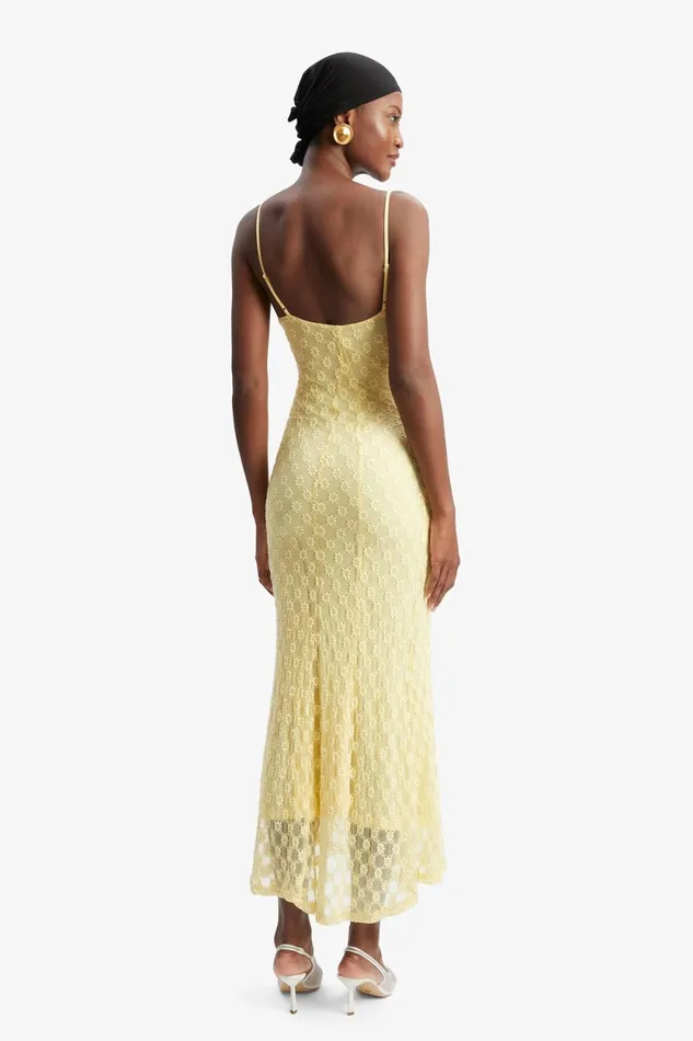 Bardot Occasion Dresses Adoni Mesh Midi Dress In Canary Yellow Canary Yellow 8211 Women Bardot Occasion Dresses Adoni Mesh Midi Dress In Canary Yellow Canary Yellow 8211 Women