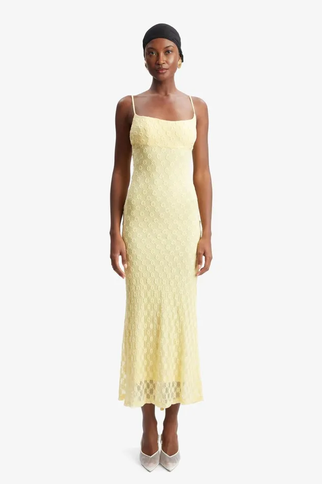 Bardot Occasion Dresses Adoni Mesh Midi Dress In Canary Yellow Canary Yellow 8211 Women Bardot Occasion Dresses Adoni Mesh Midi Dress In Canary Yellow Canary Yellow 8211 Women