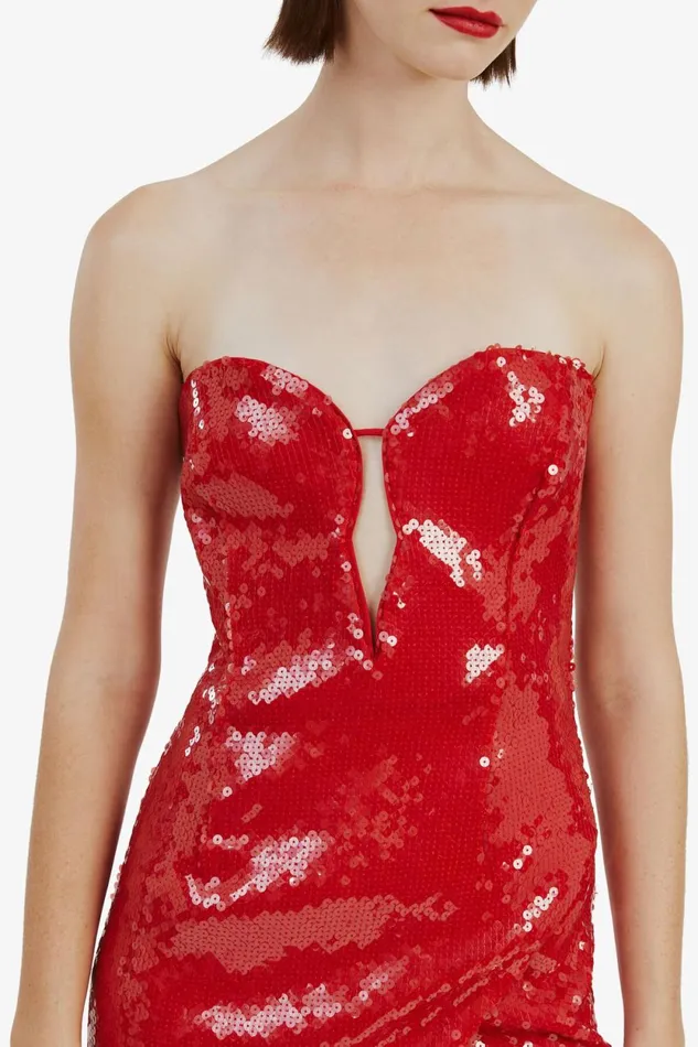 Bardot Party Dresses Antigone Sequin Midi Dress In Deep Red Deep Red 8211 Women Bardot Party Dresses Antigone Sequin Midi Dress In Deep Red Deep Red 8211 Women