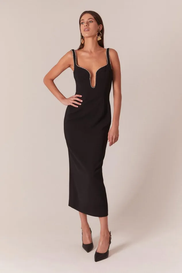 Bardot Party Dresses Brooklyn Diamonte Midi Dress In Black Black 8211 Women