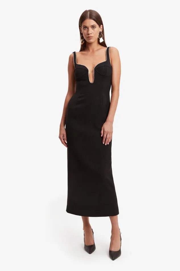 Bardot Party Dresses Brooklyn Diamonte Midi Dress In Black Black 8211 Women Bardot Party Dresses Brooklyn Diamonte Midi Dress In Black Black 8211 Women