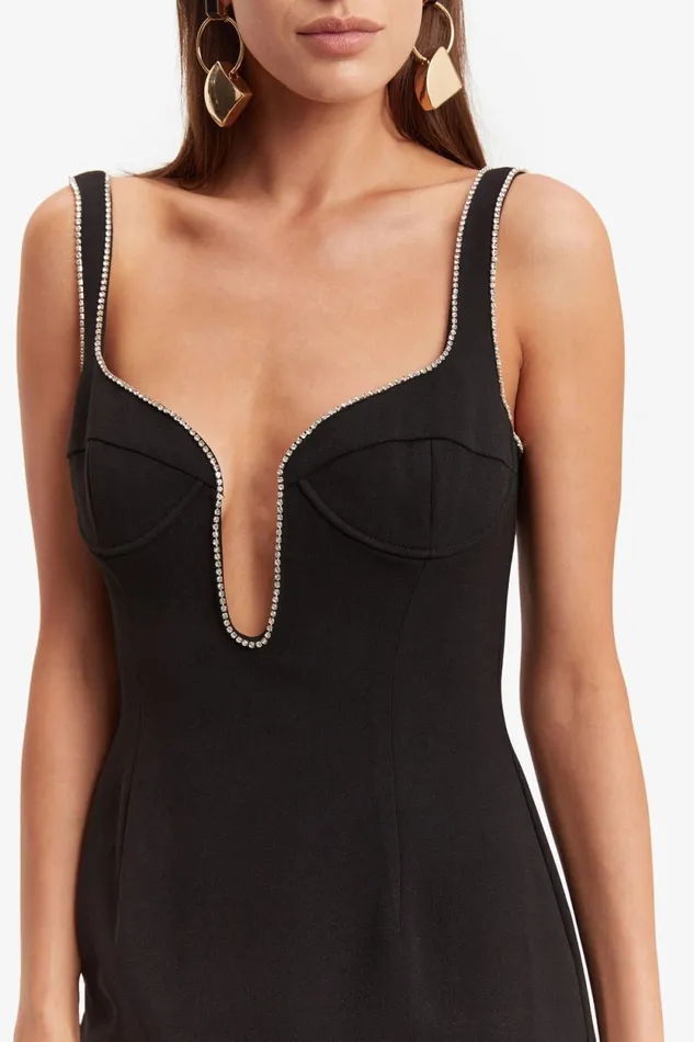 Bardot Party Dresses Brooklyn Diamonte Midi Dress In Black Black 8211 Women Bardot Party Dresses Brooklyn Diamonte Midi Dress In Black Black 8211 Women