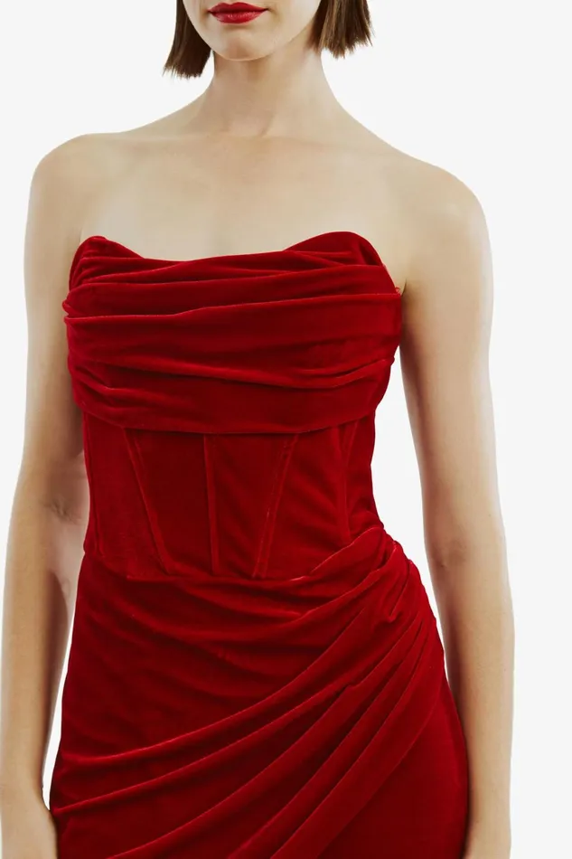 Bardot Party Dresses Claudette Mini Dress In Deep Red Deep Red 8211 Women Bardot Party Dresses Claudette Mini Dress In Deep Red Deep Red 8211 Women