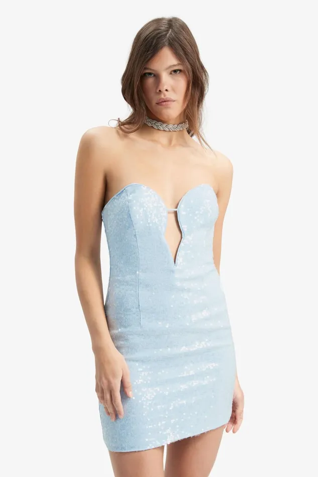 Bardot Party Dresses Jinxa Sequin Mini Dress In Blue Sequin Blue Sequin 8211 Women Bardot Party Dresses Jinxa Sequin Mini Dress In Blue Sequin Blue Sequin 8211 Women