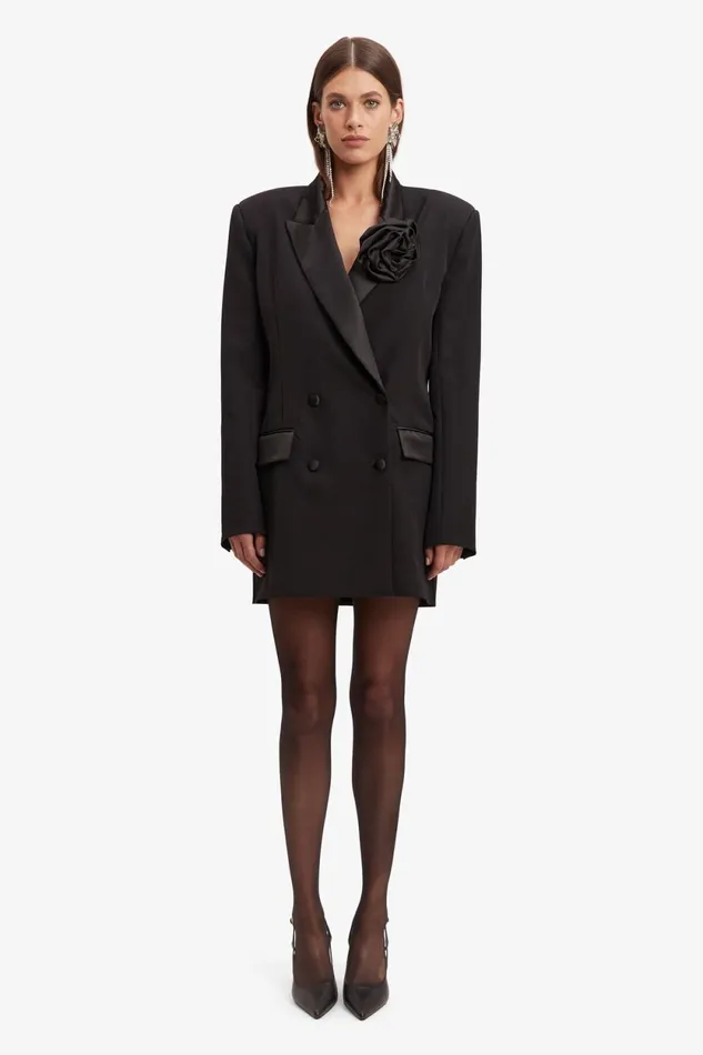 Bardot Party Dresses Joelle Tuxedo Dress In Black Black 8211 Women Bardot Party Dresses Joelle Tuxedo Dress In Black Black 8211 Women