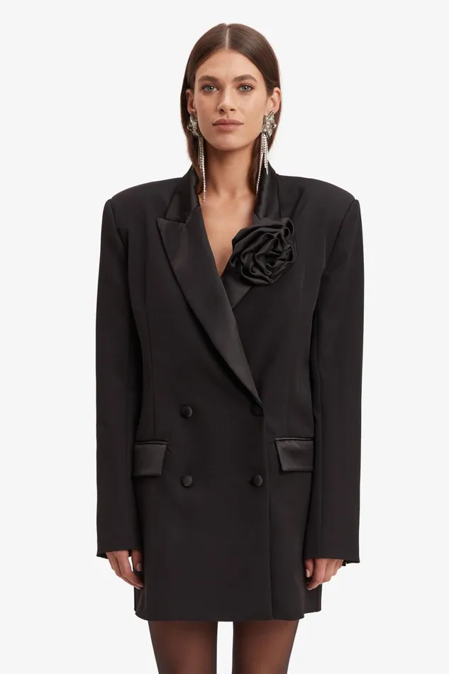 Bardot Party Dresses Joelle Tuxedo Dress In Black Black 8211 Women Bardot Party Dresses Joelle Tuxedo Dress In Black Black 8211 Women