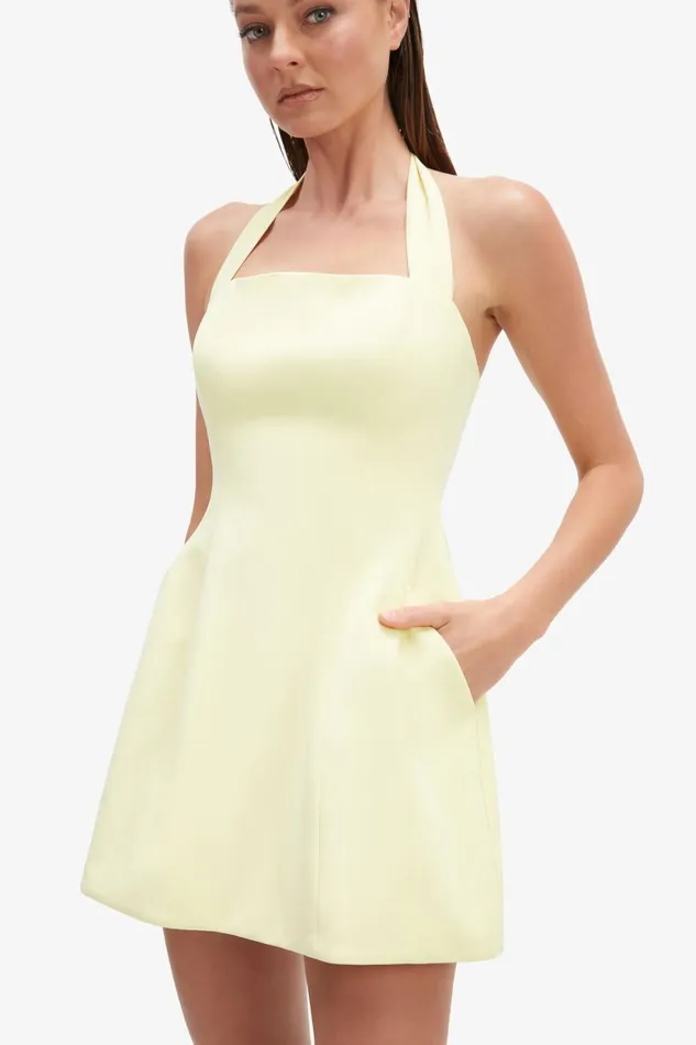 Bardot Party Dresses Nevelle Hourglass Halter Dress In Canary Yellow Canary Yellow 8211 Women Bardot Party Dresses Nevelle Hourglass Halter Dress In Canary Yellow Canary Yellow 8211 Women