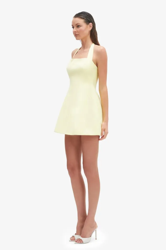 Bardot Party Dresses Nevelle Hourglass Halter Dress In Canary Yellow Canary Yellow 8211 Women Bardot Party Dresses Nevelle Hourglass Halter Dress In Canary Yellow Canary Yellow 8211 Women