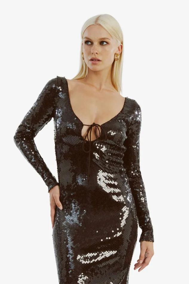 Bardot Party Dresses Verona Sequin Maxi Dress In Dark Chocolate Dark Chocolate 8211 Women Bardot Party Dresses Verona Sequin Maxi Dress In Dark Chocolate Dark Chocolate 8211 Women