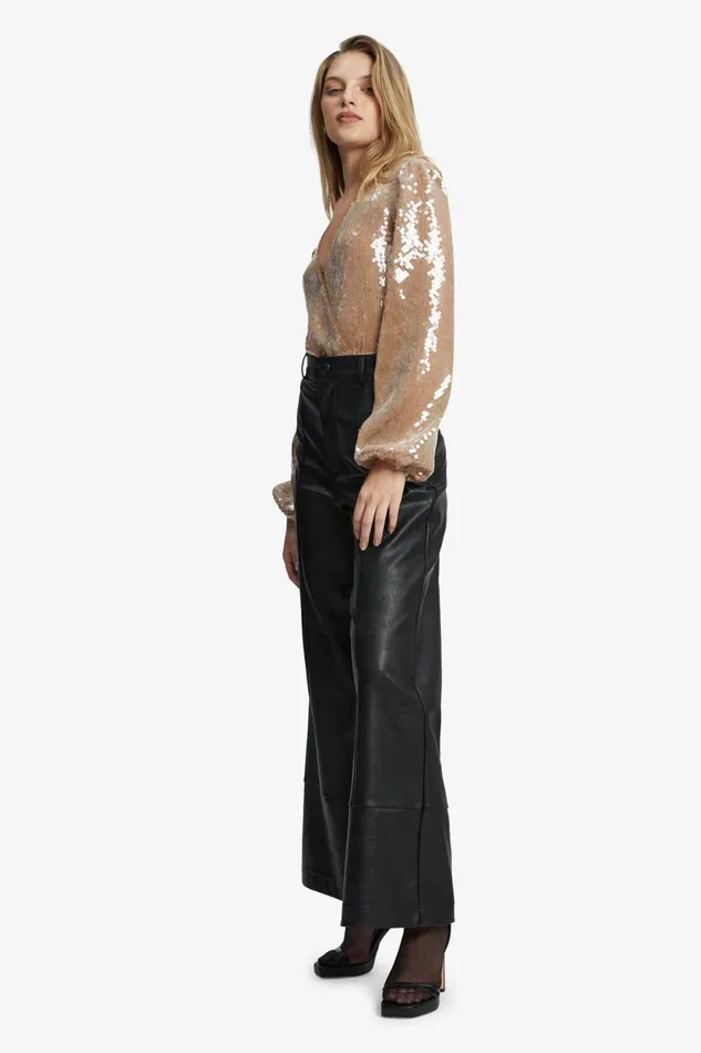 Bardot Party Tops Verona Sequin Wrap Bodysuit In Nude Nude 8211 Women Bardot Party Tops Verona Sequin Wrap Bodysuit In Nude Nude 8211 Women