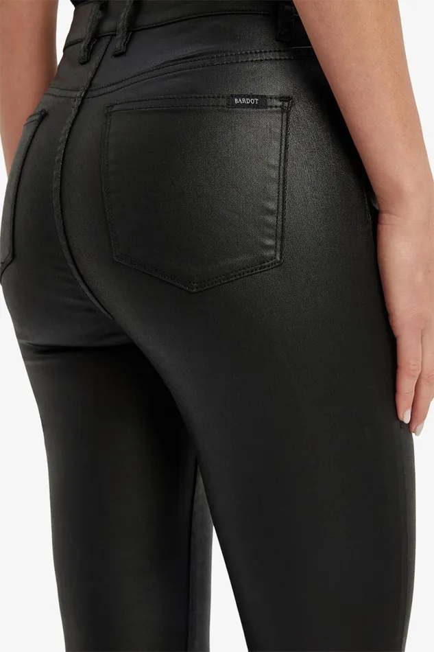 Bardot Skinny Jean Khloe Crop Coated Jeans In Black Black 8211 Women Bardot Skinny Jean Khloe Crop Coated Jeans In Black Black 8211 Women