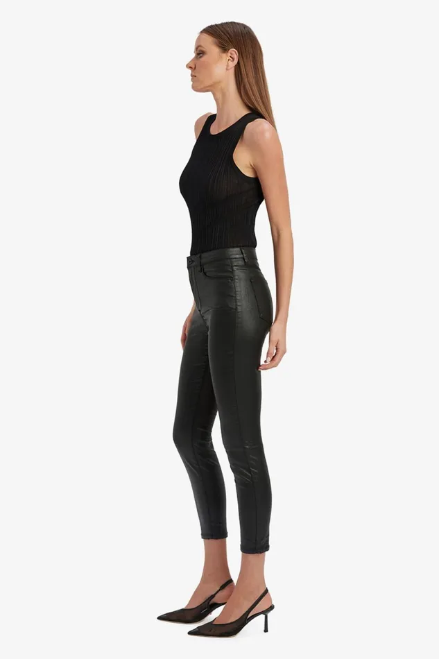 Bardot Skinny Jean Khloe Crop Coated Jeans In Black Black 8211 Women Bardot Skinny Jean Khloe Crop Coated Jeans In Black Black 8211 Women