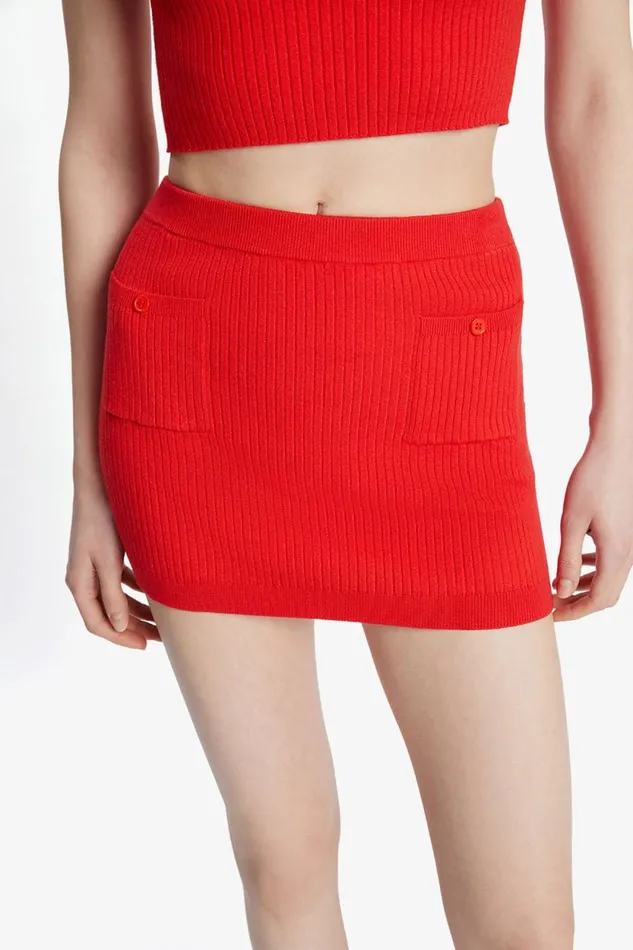Bardot Skirts Sarita Knit Skirt In Deep Red Deep Red 8211 Women Bardot Skirts Sarita Knit Skirt In Deep Red Deep Red 8211 Women