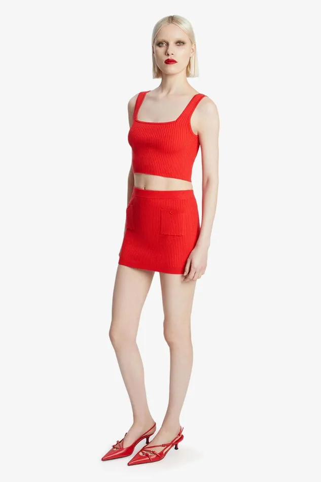 Bardot Skirts Sarita Knit Skirt In Deep Red Deep Red 8211 Women Bardot Skirts Sarita Knit Skirt In Deep Red Deep Red 8211 Women