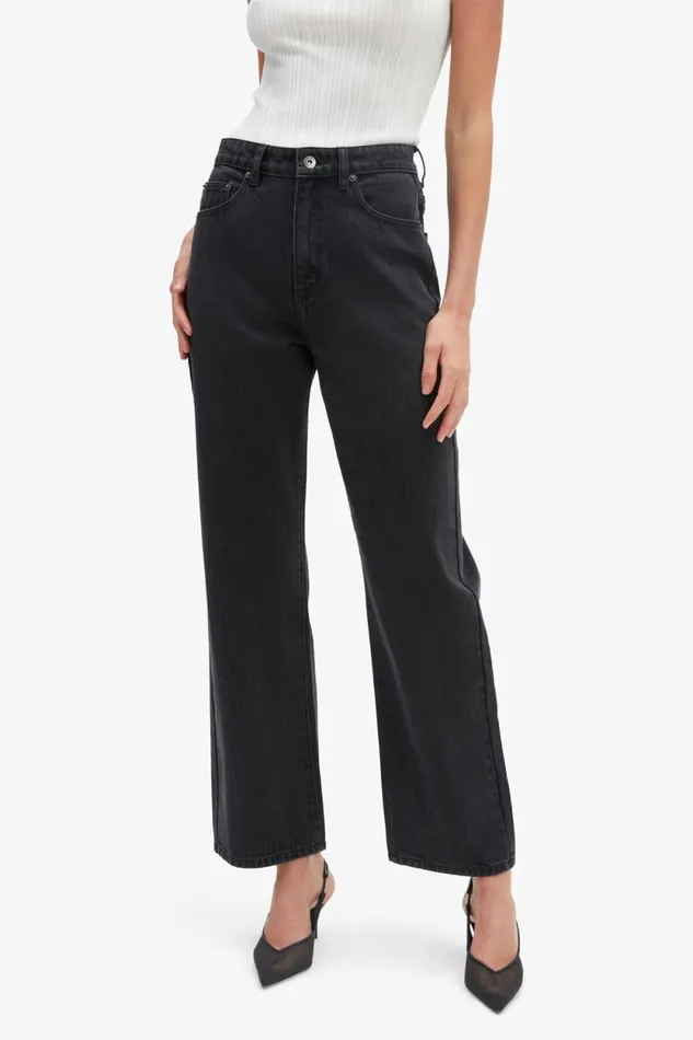 Bardot Wide Jean Cindy Wide Full Leg Jeans In Washed Black Washed Black 8211 Women Bardot Wide Jean Cindy Wide Full Leg Jeans In Washed Black Washed Black 8211 Women