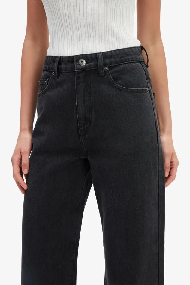 Bardot Wide Jean Cindy Wide Full Leg Jeans In Washed Black Washed Black 8211 Women Bardot Wide Jean Cindy Wide Full Leg Jeans In Washed Black Washed Black 8211 Women