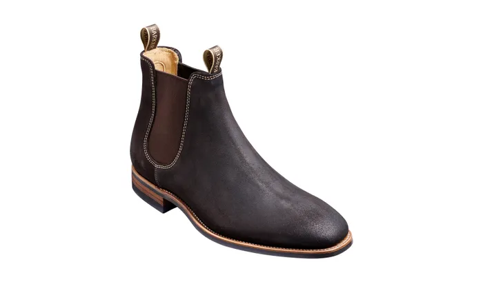 Barker Shoes Mens Boots Mansfield 8211 Choc Burnish Suede 8211 Men