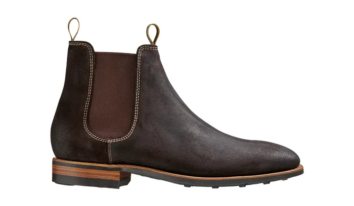 Barker Shoes Mens Boots Mansfield 8211 Choc Burnish Suede 8211 Men