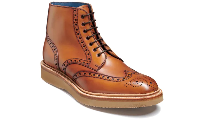 Barker Shoes Mens Boots Terry 8211 Rosewood Hand Painted 8211 Men