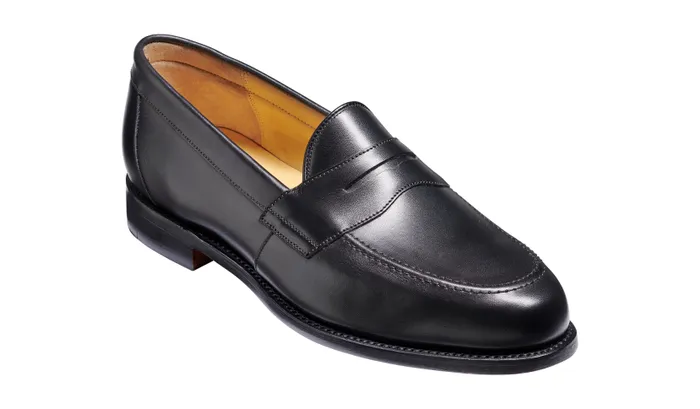 Barker Shoes Mens Loafers Portsmouth 8211 Black Calf 8211 Men