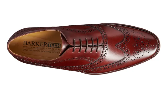 Barker Shoes Mens Oxfords Turing 8211 Cherry Calf 8211 Men