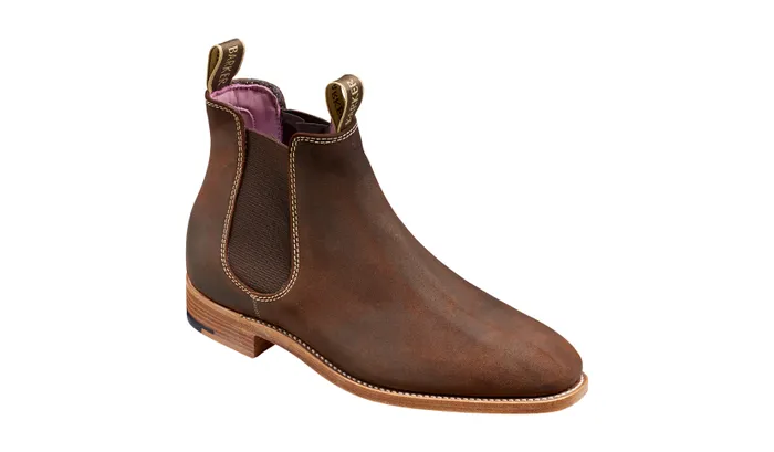 Barker Shoes Womens Boots Gina 8211 Mid Brown Waxy Suede 8211 Women