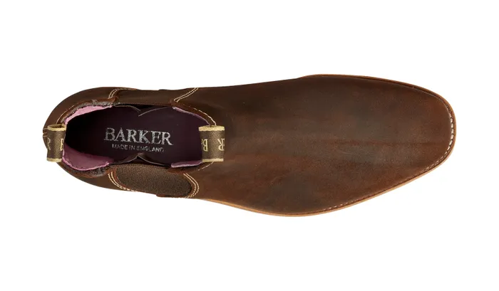 Barker Shoes Womens Boots Gina 8211 Mid Brown Waxy Suede 8211 Women