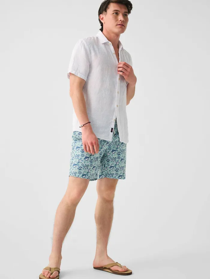 Beacon Trunk 7 Riptide Floral Batik MenWomen Faherty Swim