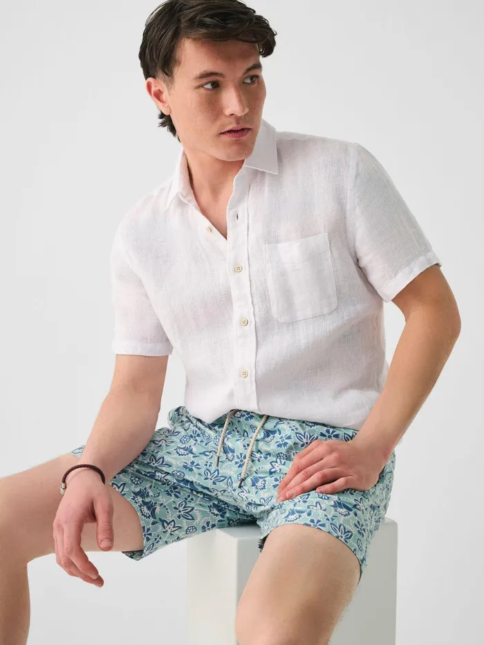 Beacon Trunk 7 Riptide Floral Batik MenWomen Faherty Swim