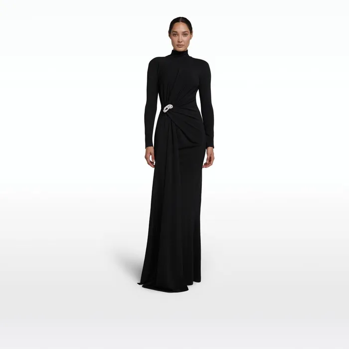 Benni Black Long Dress Women Safiyaa Dresses