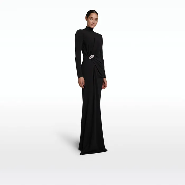 Benni Black Long Dress Women Safiyaa Dresses