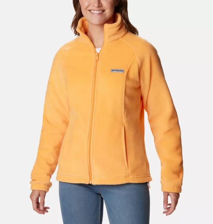 Benton Springs Full Zip Fleece Jacket 8211 Petite Sunset Peach Womens Columbia Sportswear Jackets and Vests