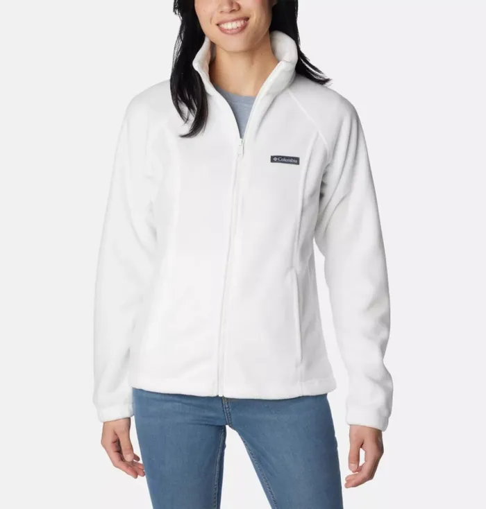 Benton Springs Full Zip Fleece Jacket Sea Salt Womens Columbia Sportswear Jackets and Vests