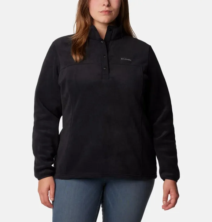 Benton Springs Half Snap Fleece Pullover 8211 Plus Size Black Womens Columbia Sportswear Pullovers and Tops Benton Springs Half Snap Fleece Pullover 8211 Plus Size Black Womens Columbia Sportswear Pullovers and Tops