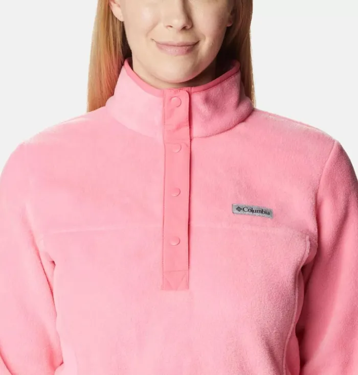 Benton Springs Half Snap Fleece Pullover Camellia Rose Womens Columbia Sportswear Pullovers and Tops Benton Springs Half Snap Fleece Pullover Camellia Rose Womens Columbia Sportswear Pullovers and Tops