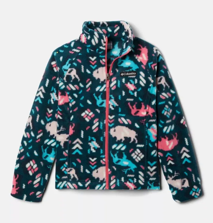 Benton Springs II Printed Fleece Jacket Camellia Rose Buffaloroam Kids Columbia Sportswear Fleece Benton Springs II Printed Fleece Jacket Camellia Rose Buffaloroam Kids Columbia Sportswear Fleece
