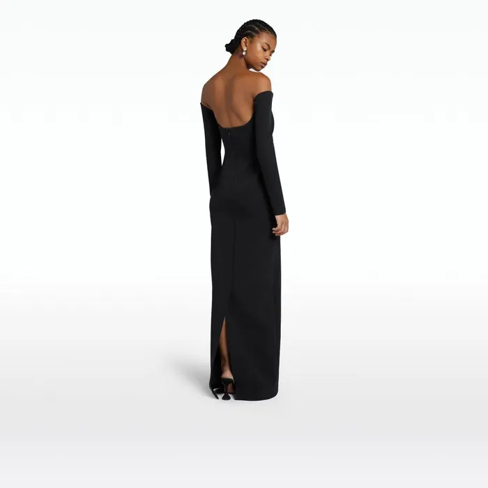 Bessy Black Long Dress Women Safiyaa Dresses