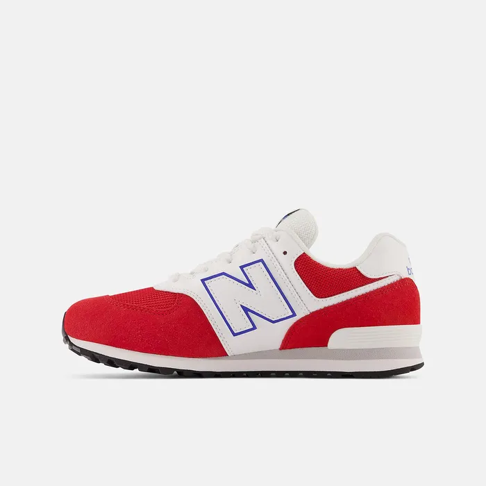 Big Kids Size 35 8211 7 Kids Newbalance 574 Team Red With White And Bright Lapis Big Kids Size 35 8211 7 Kids Newbalance 574 Team Red With White And Bright Lapis