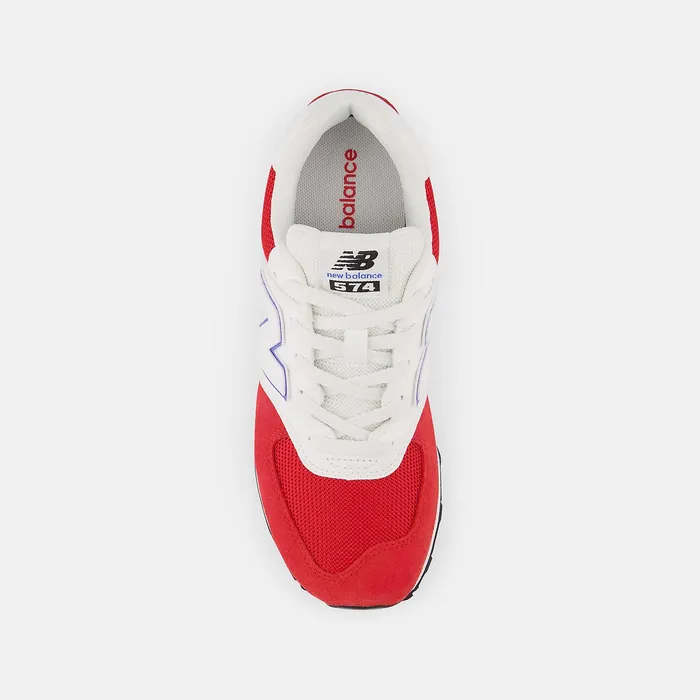Big Kids Size 35 8211 7 Kids Newbalance 574 Team Red With White And Bright Lapis Big Kids Size 35 8211 7 Kids Newbalance 574 Team Red With White And Bright Lapis