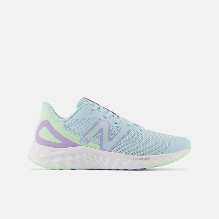 Big Kids Size 35 8211 7 Kids Newbalance Fresh Foam Arishi V4 Blue With Green Aura And Lilac Glo Big Kids Size 35 8211 7 Kids Newbalance Fresh Foam Arishi V4 Blue With Green Aura And Lilac Glo